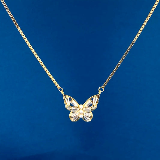 Butterfly Dream Pendant Chain Gold