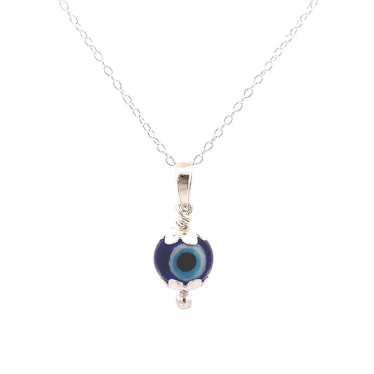 Evil Eye Aura Chain & Pendant (925 Real Silver) - Silver
