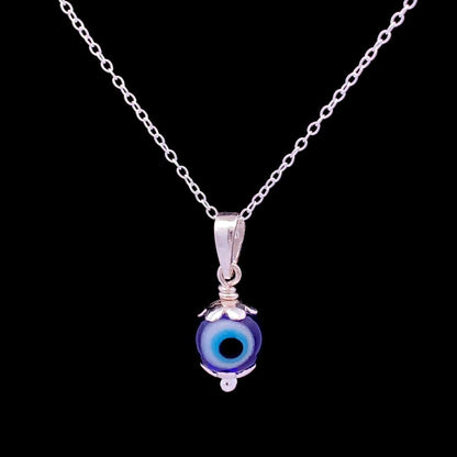 Evil Eye Aura Chain & Pendant (925 Real Silver) - Silver