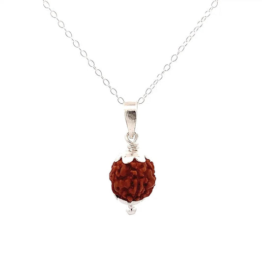 Mystic 5 Mukhi Rudraksha Chain & Pendant (925 Real Silver) - Silver