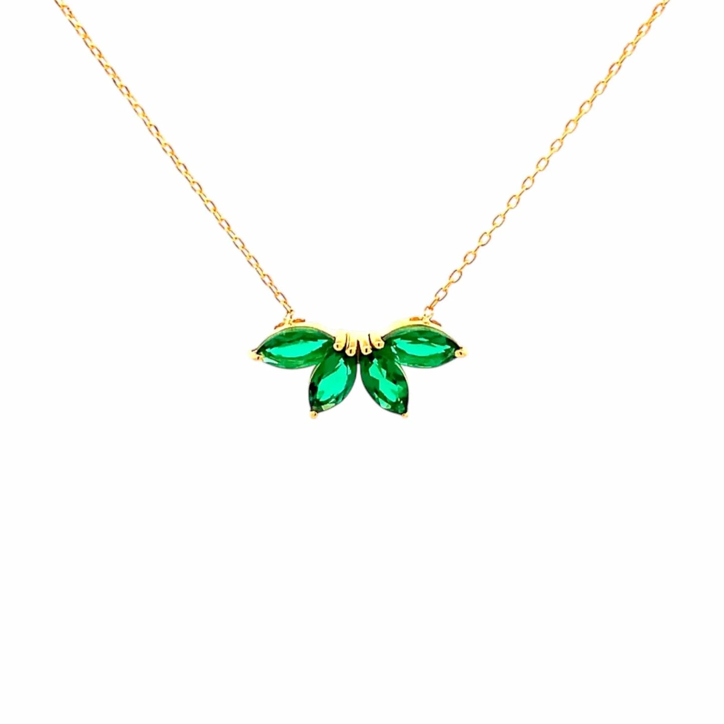 Verdant Ray Pendant Chain (925 Real Silver) - Gold