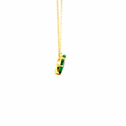 Verdant Ray Pendant Chain (925 Real Silver) - Gold