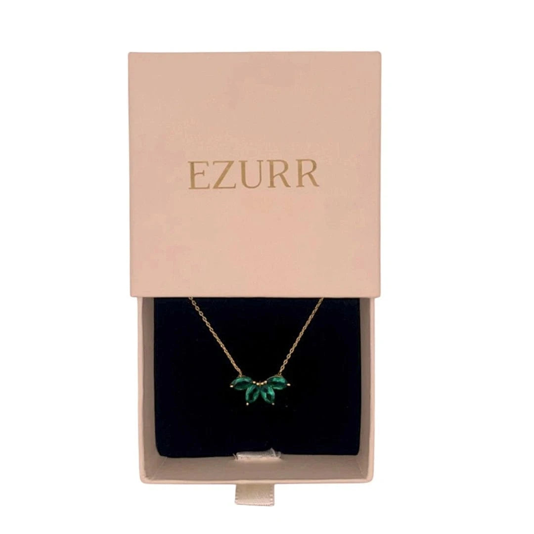 Verdant Ray Pendant Chain (925 Real Silver) - Gold