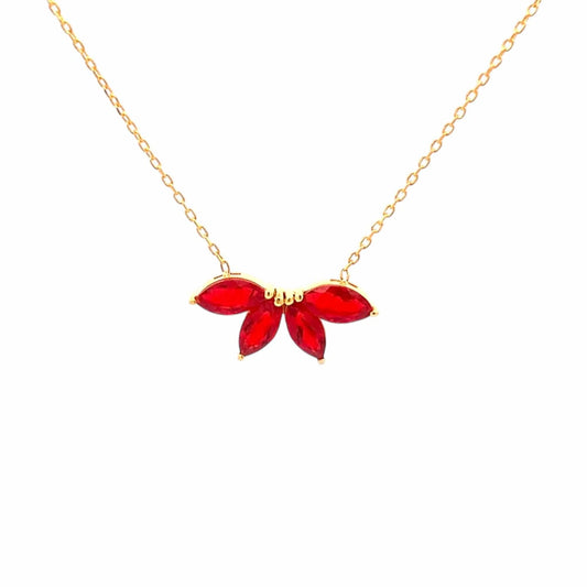 Sanguine Ray Pendant Chain (925 Real Silver) - Gold