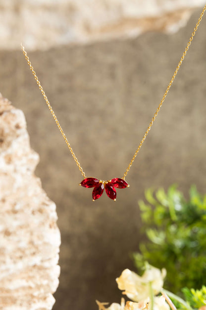 Sanguine Ray Pendant Chain (925 Real Silver) - Gold