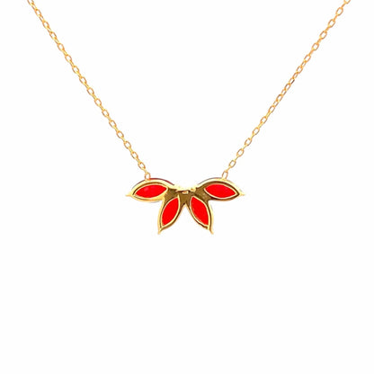 Sanguine Ray Pendant Chain (925 Real Silver) - Gold