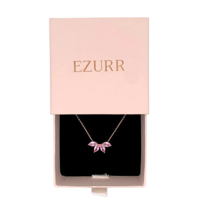 Fayra Ray Pendant Chain (925 Real Silver) - Rose Gold