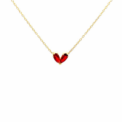 Scarlet Heart Pendant Chain (Pure Silver) - Gold