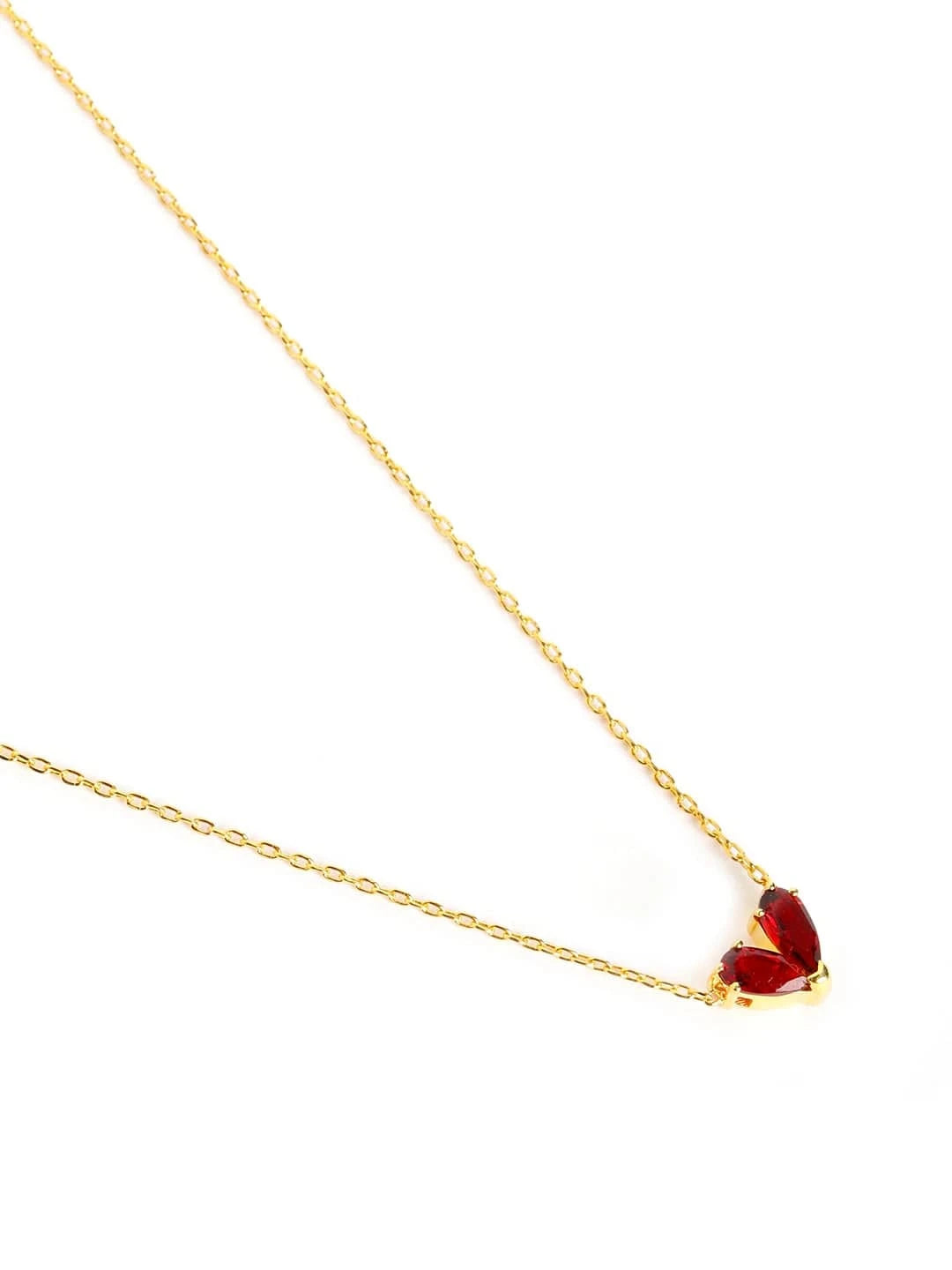 Scarlet Heart Pendant Chain (Pure Silver) - Gold