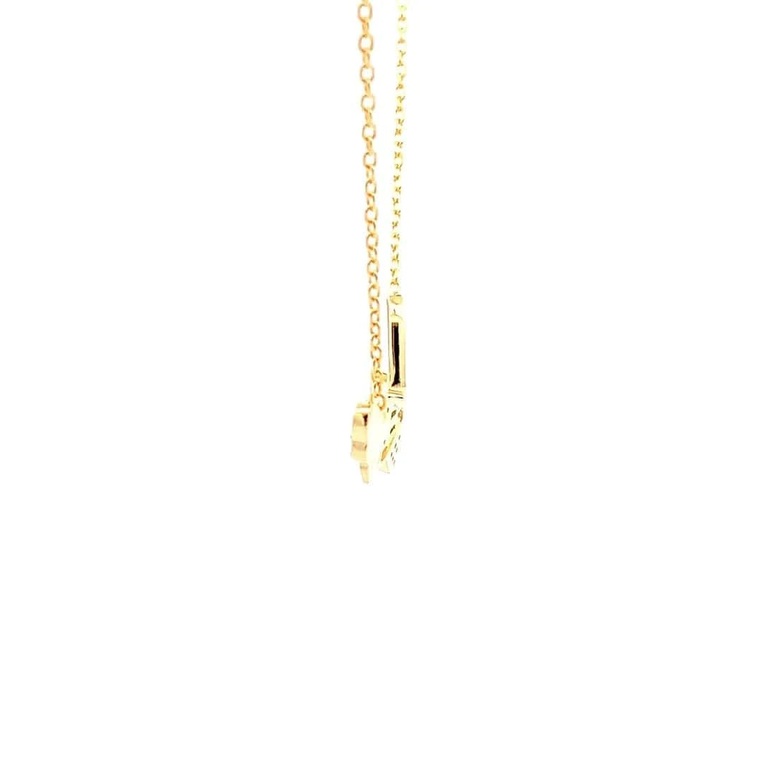 Celestara Duo Butterfly Pendant Chain (Pure Silver) - Gold