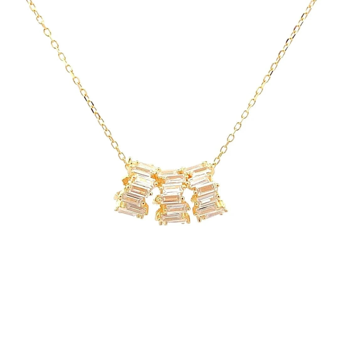 Luminous Trio Pendant Chain (Pure Silver) - Gold