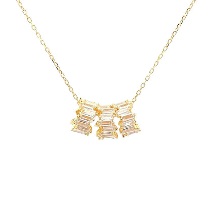 Luminous Trio Pendant Chain (Pure Silver) - Gold