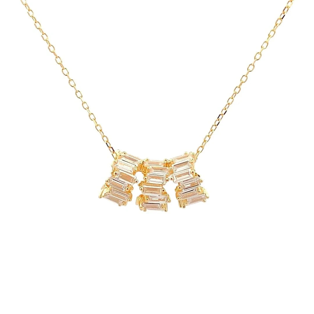 Luminous Trio Pendant Chain (Pure Silver) - Gold