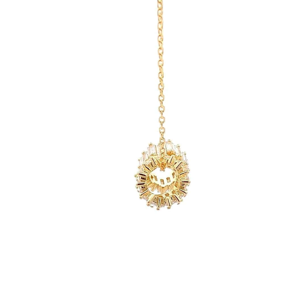 Luminous Trio Pendant Chain (Pure Silver) - Gold