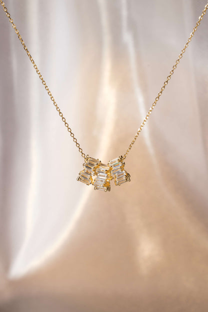 Luminous Trio Pendant Chain (Pure Silver) - Gold