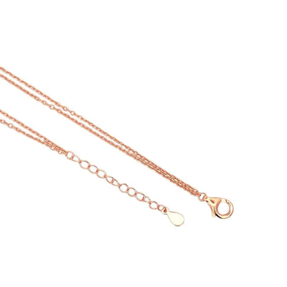 Roll of Pink Trio Pendant Chain (Pure Silver) - Rose Gold