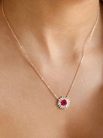 Solara Pendant Chain (Pure Silver) - Rose Gold