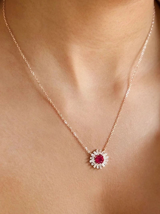 Solara Pendant Chain (Pure Silver) - Rose Gold