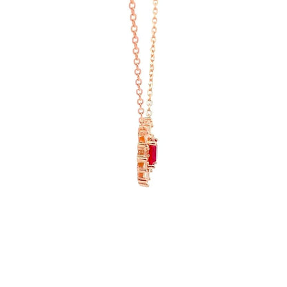 Solara Pendant Chain (Pure Silver) - Rose Gold