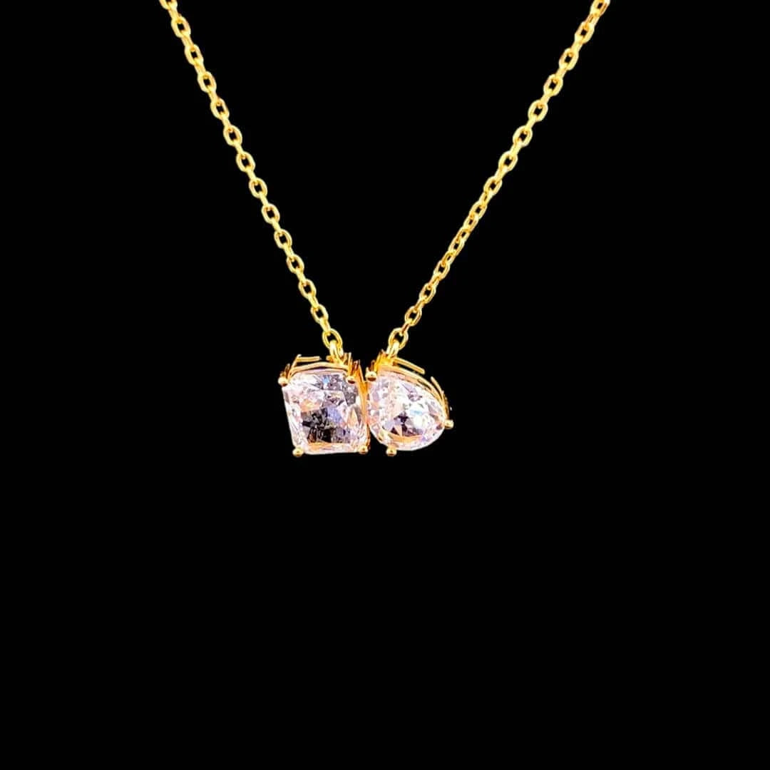 Toi et Moi Pendant Chain (Pure Silver) - Gold