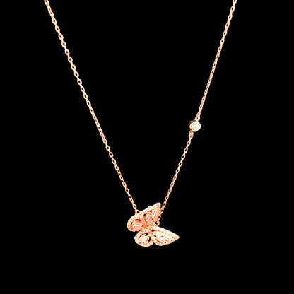 Baguette Butterfly Necklace Set