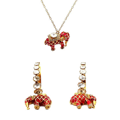 Matangini Royale Necklace Set (Pure Silver) - Majenta