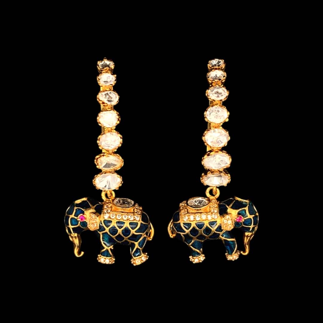 Matangini Royale Necklace Set (Pure Silver) - Teal