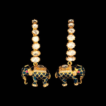 Matangini Royale Necklace Set (Pure Silver) - Teal