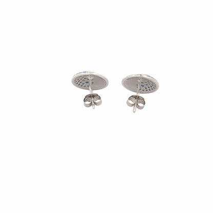 Yin and Yang Evil Eye Stud Earrings (Pure Silver) - Silver