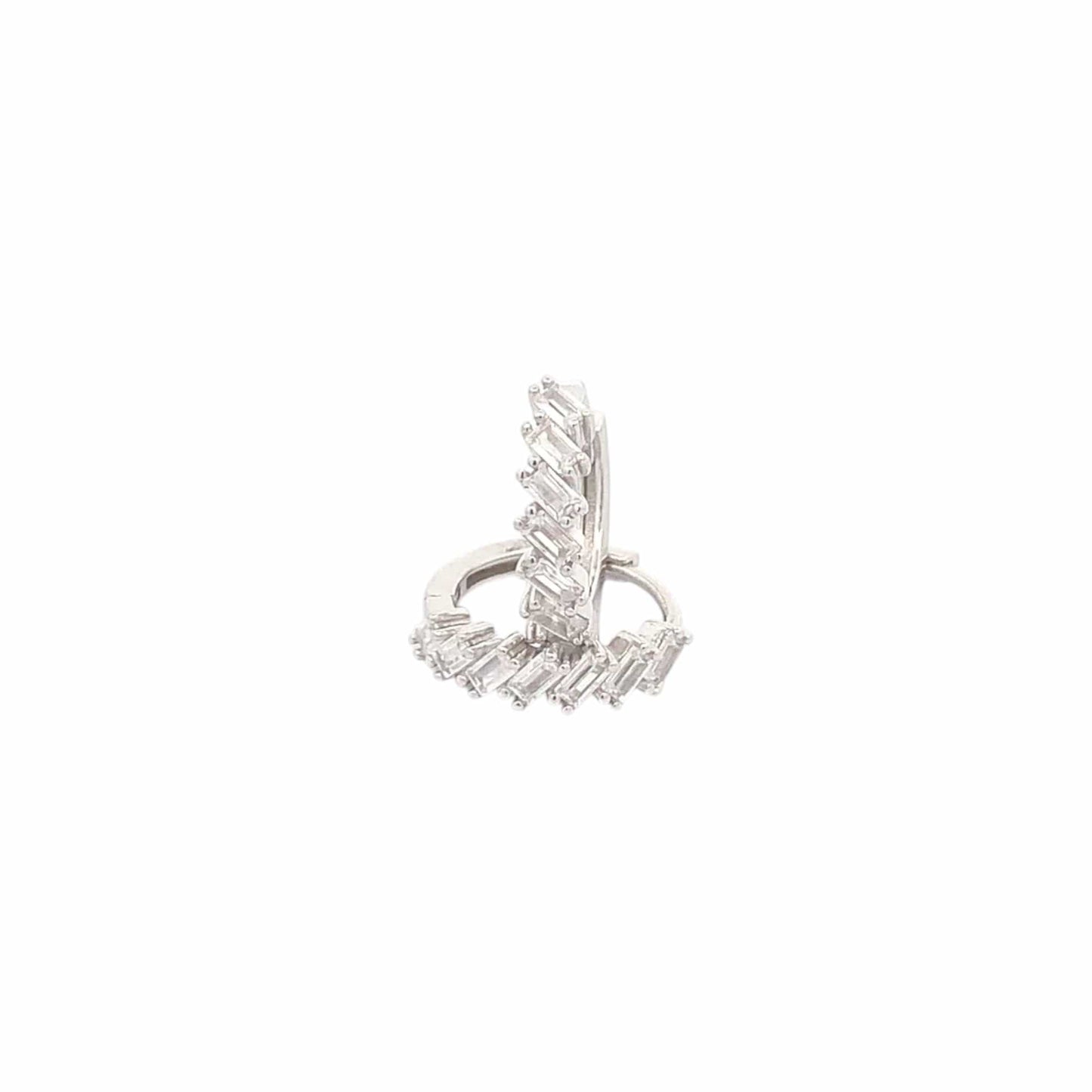 Circle Huggie Earrings (Pure Silver) - Silver