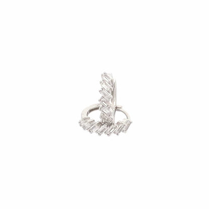 Circle Huggie Earrings (Pure Silver) - Silver