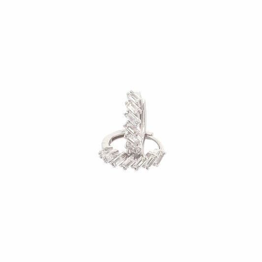 Circle Huggie Earrings (Pure Silver) - Silver