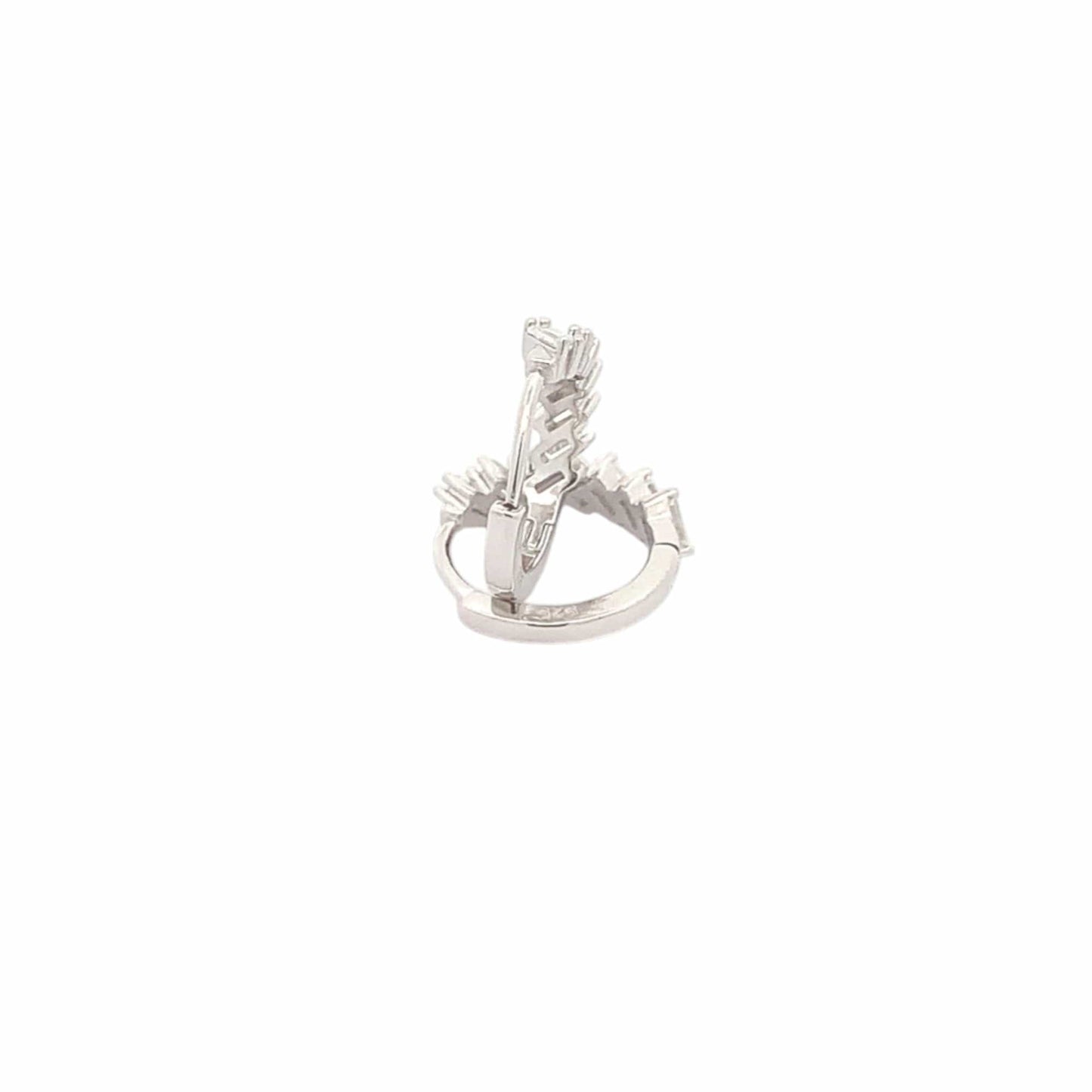 Circle Huggie Earrings (Pure Silver) - Silver