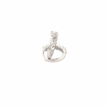 Circle Huggie Earrings (Pure Silver) - Silver