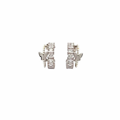 Circle Hoop Earrings (Pure Silver) - Silver
