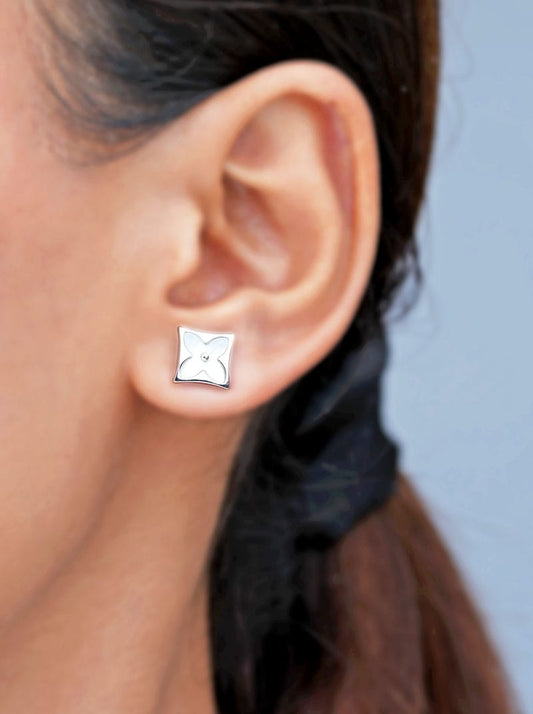 Circle & Square Stud Earrings