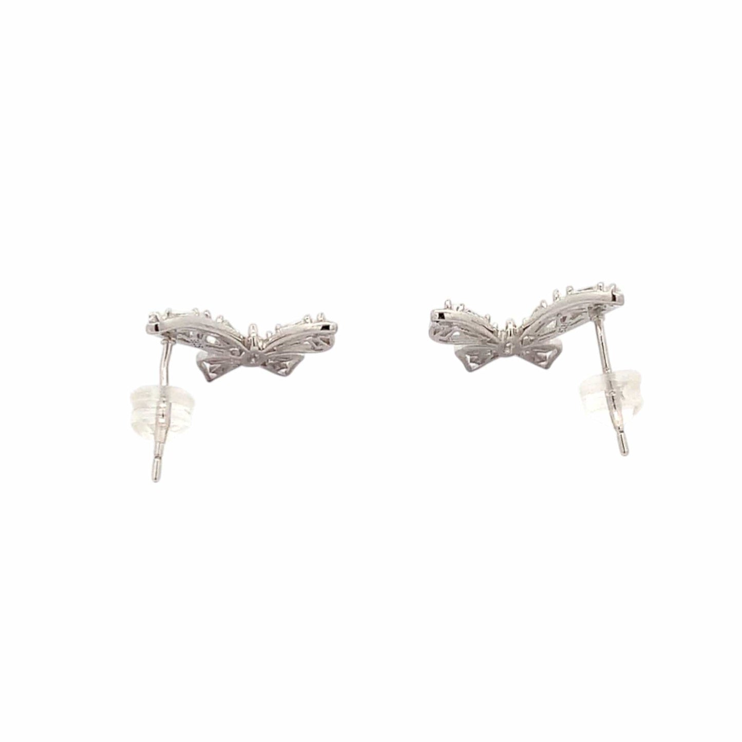 Dreamy Butterfly Stud Earrings (Pure Silver) - Silver