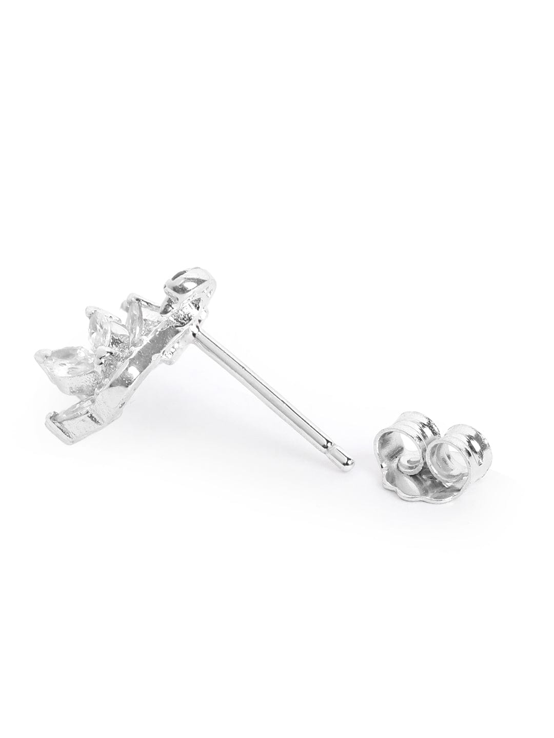 Flaunting Swan Stud Earrings (Pure Silver) - Silver