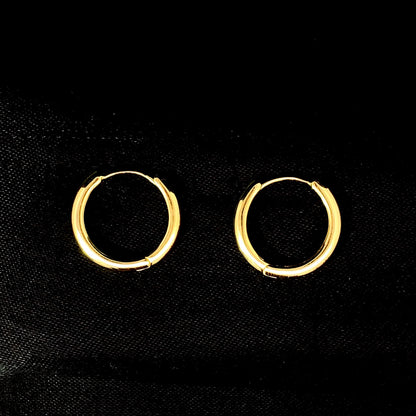 Plain Circle Huggie Earrings