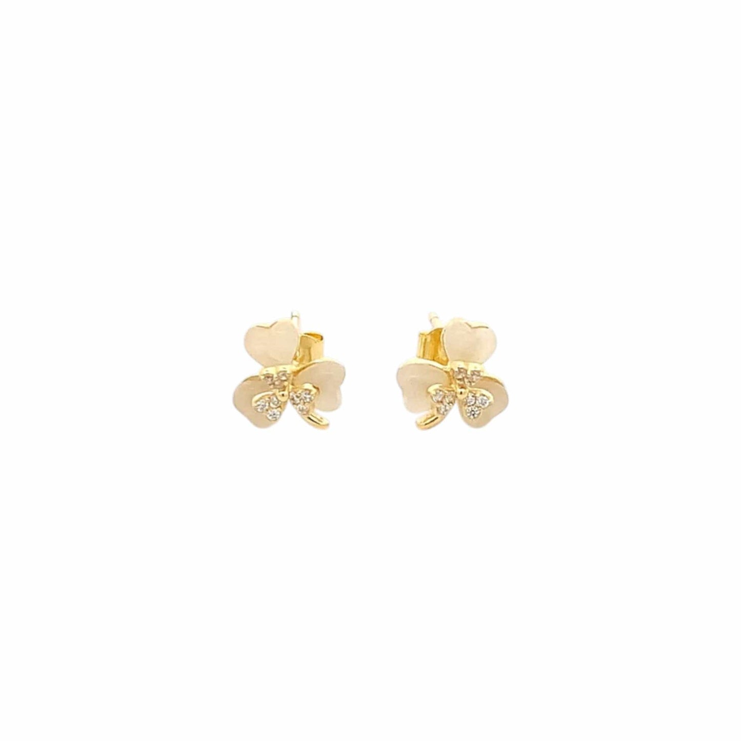Floret Stud Earrings (Pure Silver) - Gold