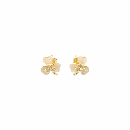 Floret Stud Earrings (Pure Silver) - Gold