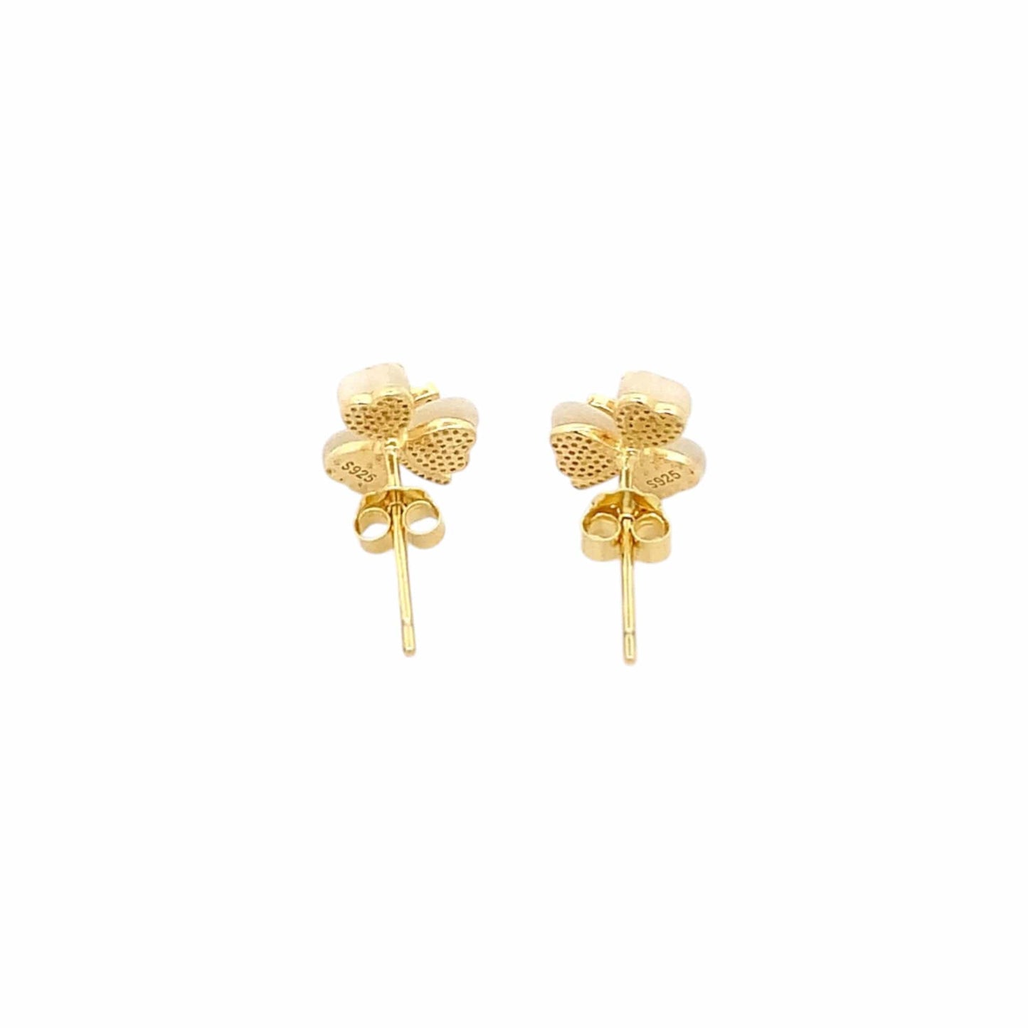 Floret Stud Earrings (Pure Silver) - Gold