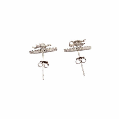 Blooming Circle Drop Earrings (Pure Silver) - Silver