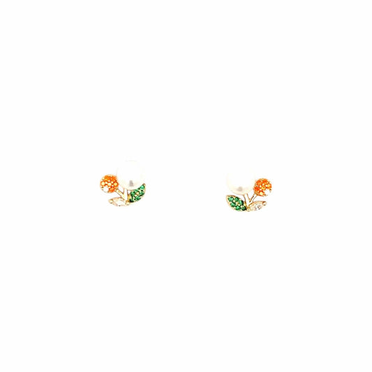 Bloom Beauty Stud Earrings (Pure Silver) - Gold