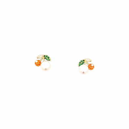 Bloom Beauty Stud Earrings (Pure Silver) - Gold