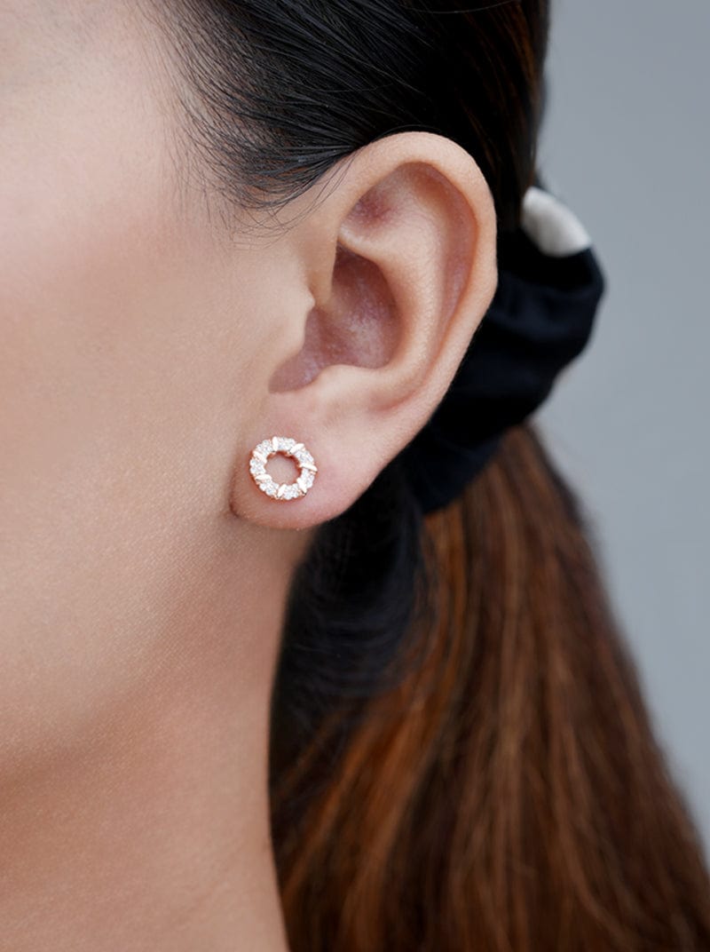 Classic Circle Stud Earrings (Pure Silver)