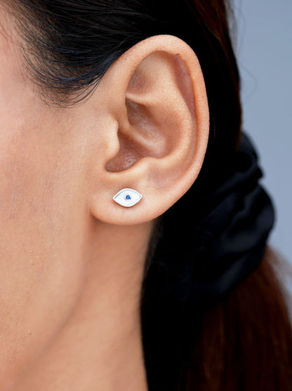 Tiny Evil Eye Stud Earrings