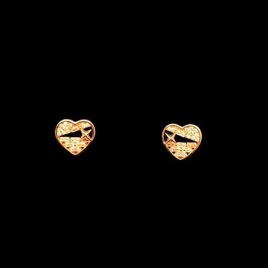 Cosmic Love Stud Earrings Rose Gold