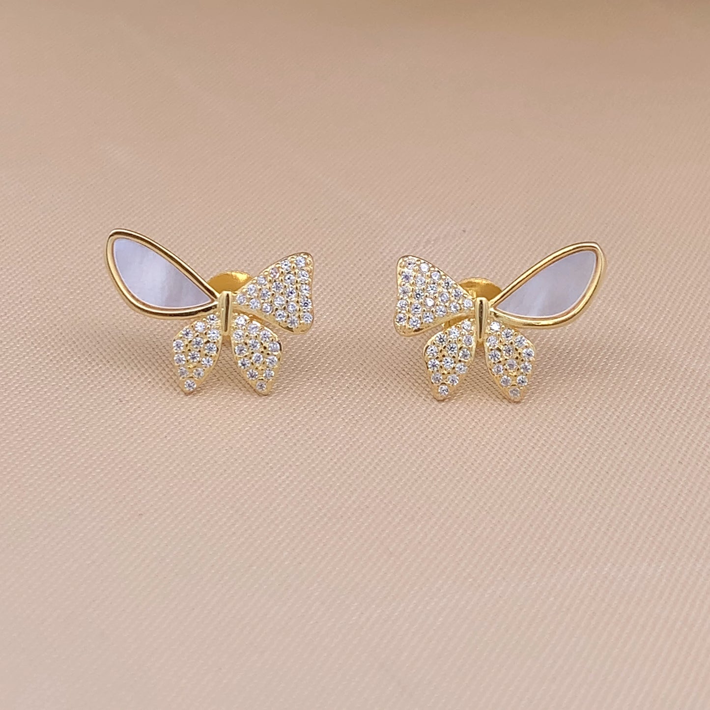 Enchanted Wings Stud Earrings Gold