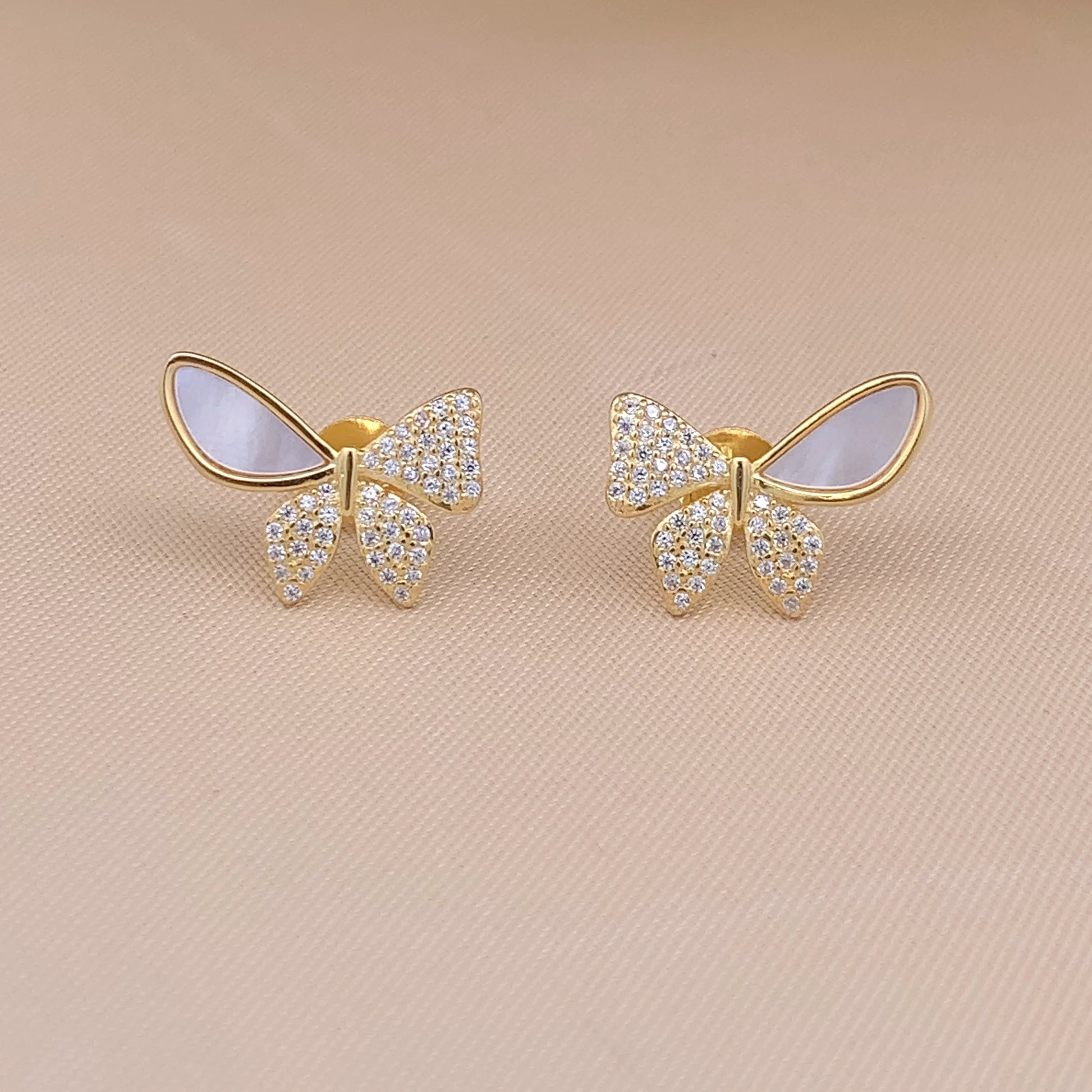 Enchanted Wings Stud Earrings Gold